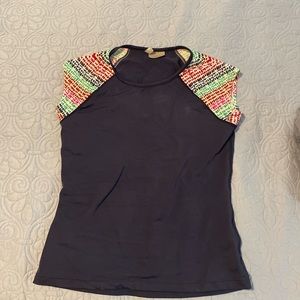 Athleta short sleeve swim top